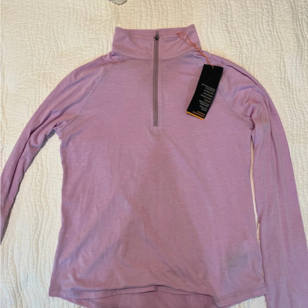 Orvis Lilac Quarter-Zip Top